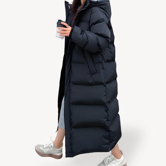 EB | Damen Übergroße Lange Pufferjacke