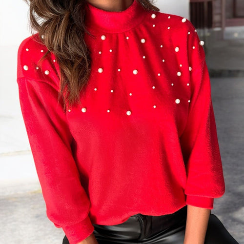 EB | Damen Pullover mit Perlenverzierung