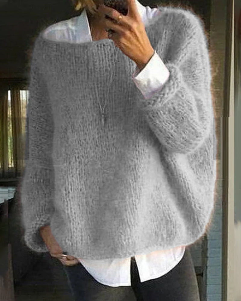 EB | Pullover mit Farbdetail Am Nacken