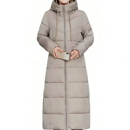 EB | Lange Gewattete Winterjacke Mit Kapuze Für Damen