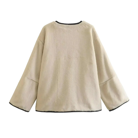EB | Leder Damenjacke mit Kunstpelz