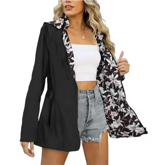 EB | Wendbare Jacke mit Kapuze und Muster