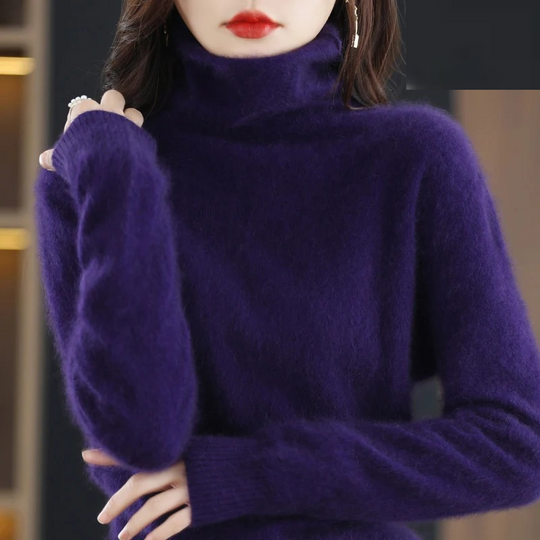 EB | Pullover Damen Weicher Rollkragenpullover, Warm & Luxuriöses Design