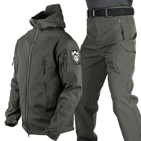 Herren multifunktionale Jacke mit Fleece-Innenfutter und Reißverschluss – EB
