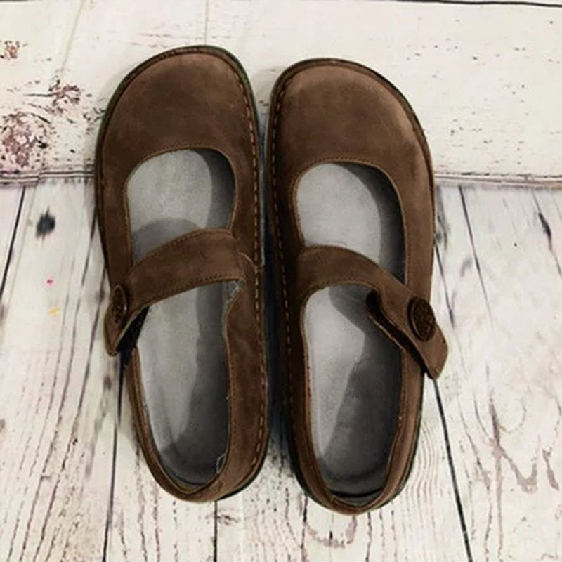 EB | Damen Weinlese Einstiegs Sandalen Frauen Schuhe Aus Wildleder
