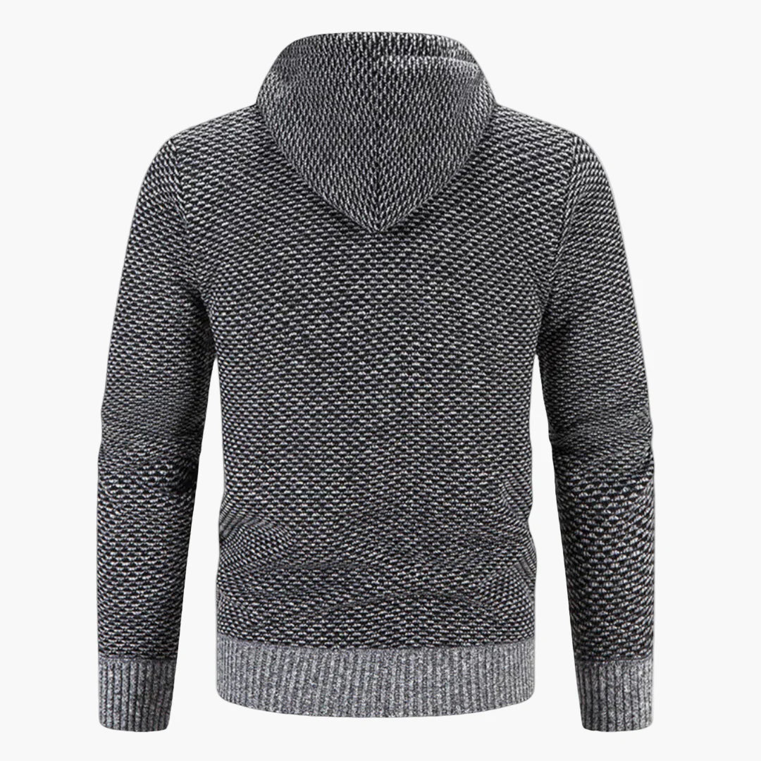 EB | Strick-Kapuzenjacke für Herbst und Winter - Komfortabler Freizeit-Hoodie mit Reißverschluss