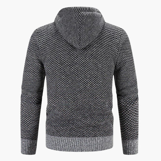 EB | Strick-Kapuzenjacke für Herbst und Winter - Komfortabler Freizeit-Hoodie mit Reißverschluss