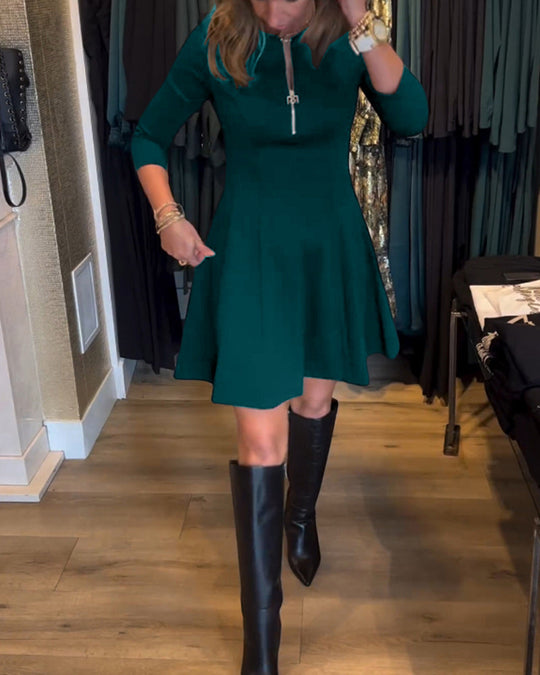 EB | Kleid mit Einfarbigem Reißverschluss