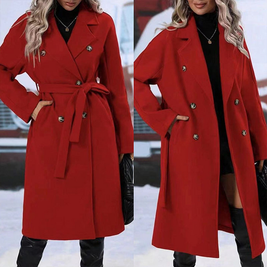 EB | Klassischer Damen Trenchcoat Mit Doppelknopfverschluss