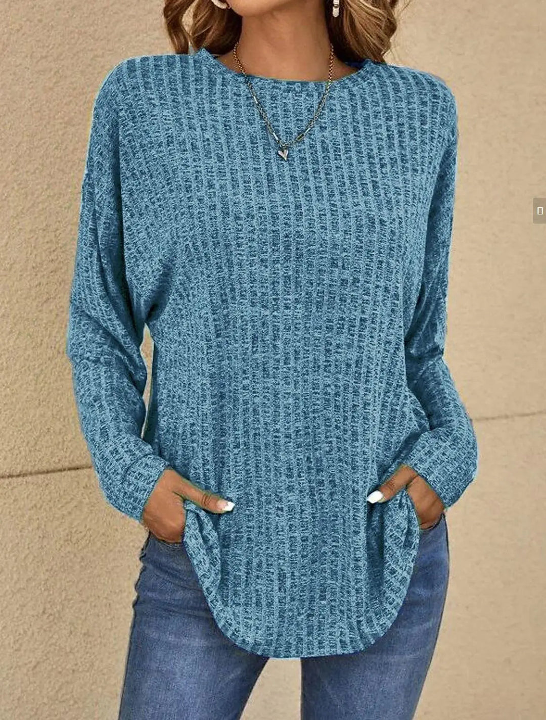 EB | Stylisches Gestricktes und Dehnbares Lässiges Top