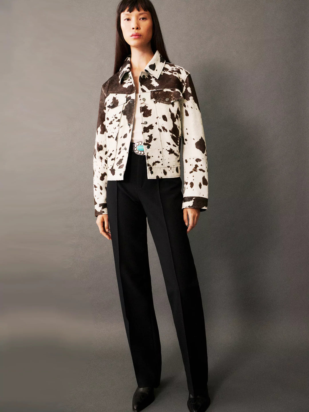 EB | Gemusterte Lederjacke