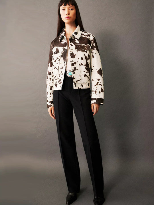 EB | Gemusterte Lederjacke