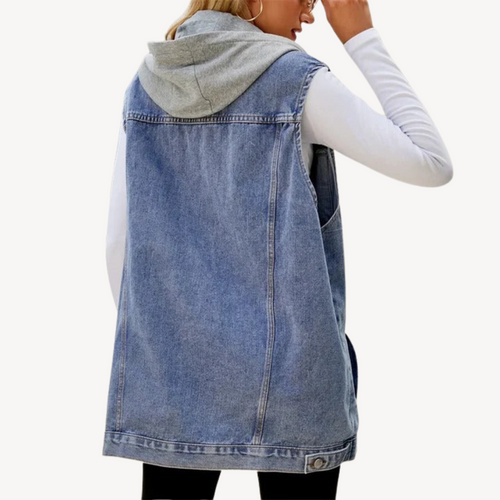 EB | Denim Hoodie Weste für Frauen