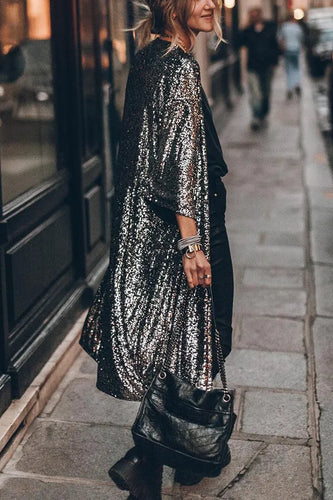 EB | Glamour Kimono aus Pailletten mit Schlüsselloch