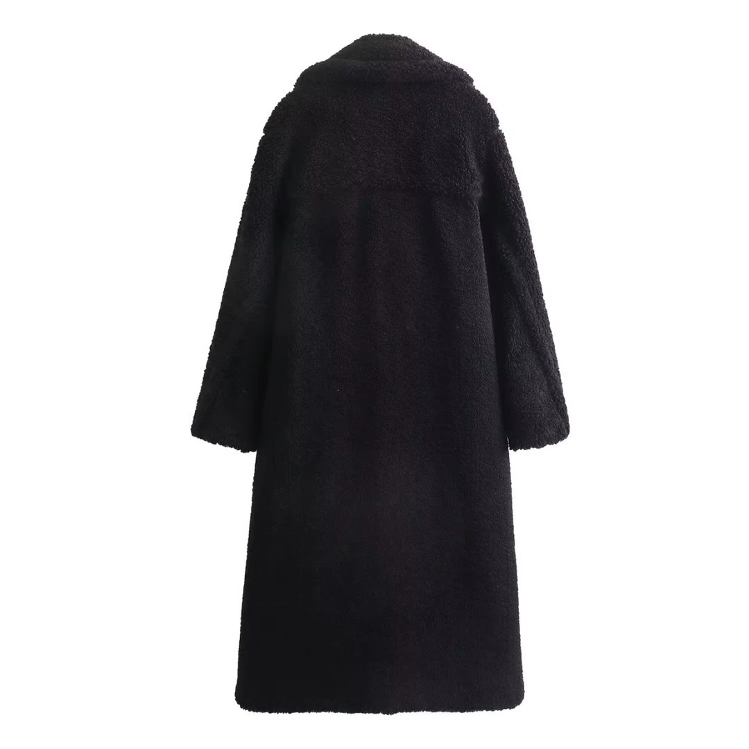 EB | Polare Oversize mit Stehkragen und Reißverschluss für Damen Ideal für kaltes Wetter