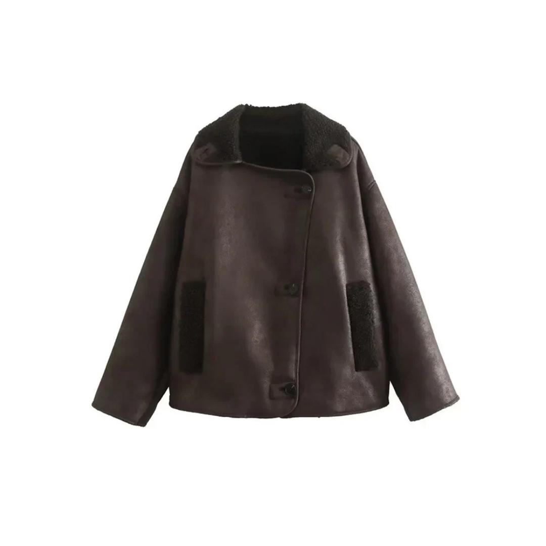 EB | Winterstyle Langarmjacke mit Kragen für Damen