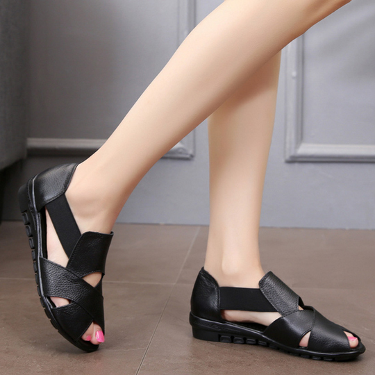Zeitlose Komfort-Ledersandalen EB