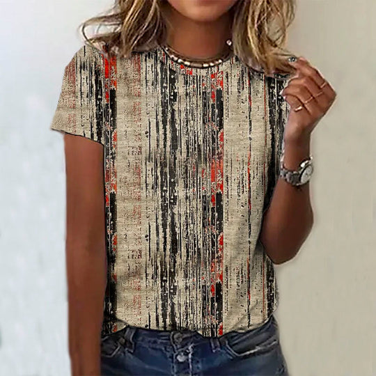 EB | Casual Vintage Bedrucktes T-Shirt
