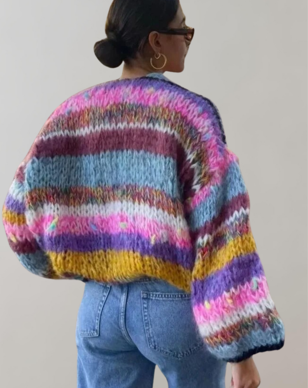 EB | Übergroße und Bunte Strickjacke