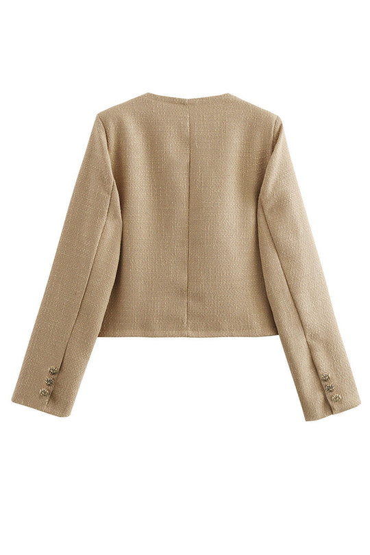 EB | Figurbetonte Bouclé-jacke Dekorative Knöpfe Raffiniert und Modern