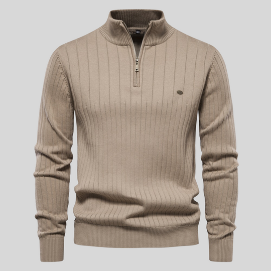 EB | Strickjacke mit Half-zip Wollmischung Elegant, Warm