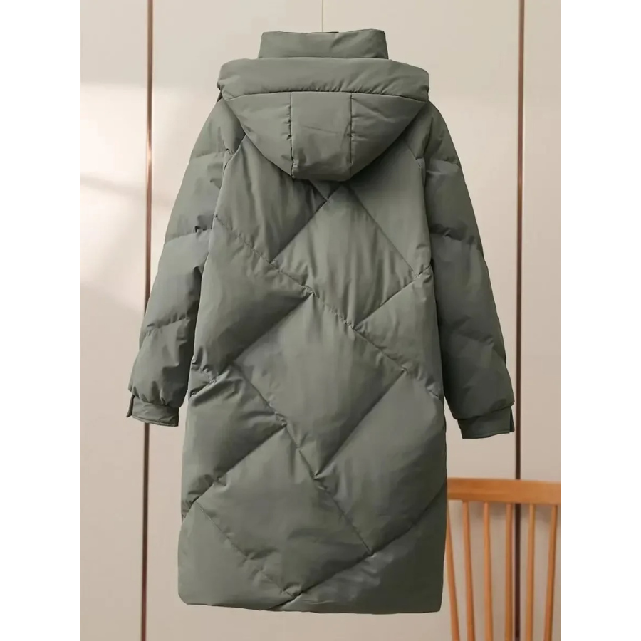 EB | Stylische Graue Leichte Pufferjacke mit Umlegekragen für Frauen
