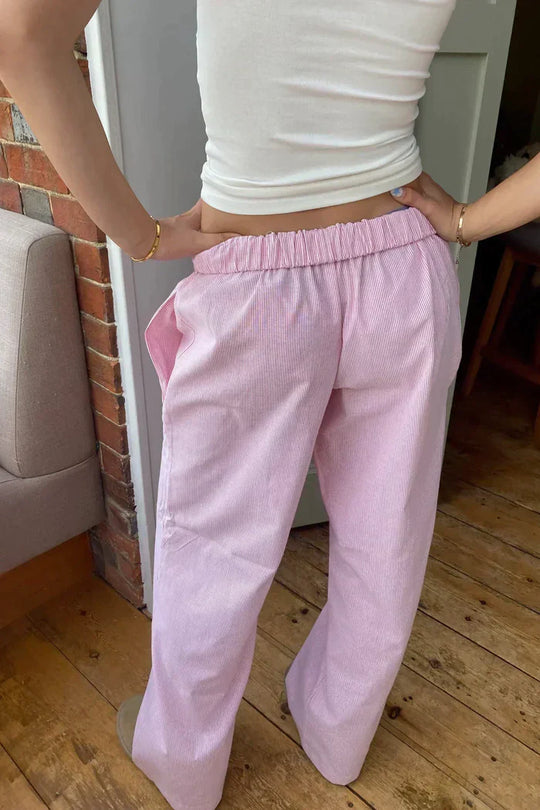 EB | Loose fit Gestreift Elastisch Taille Hose