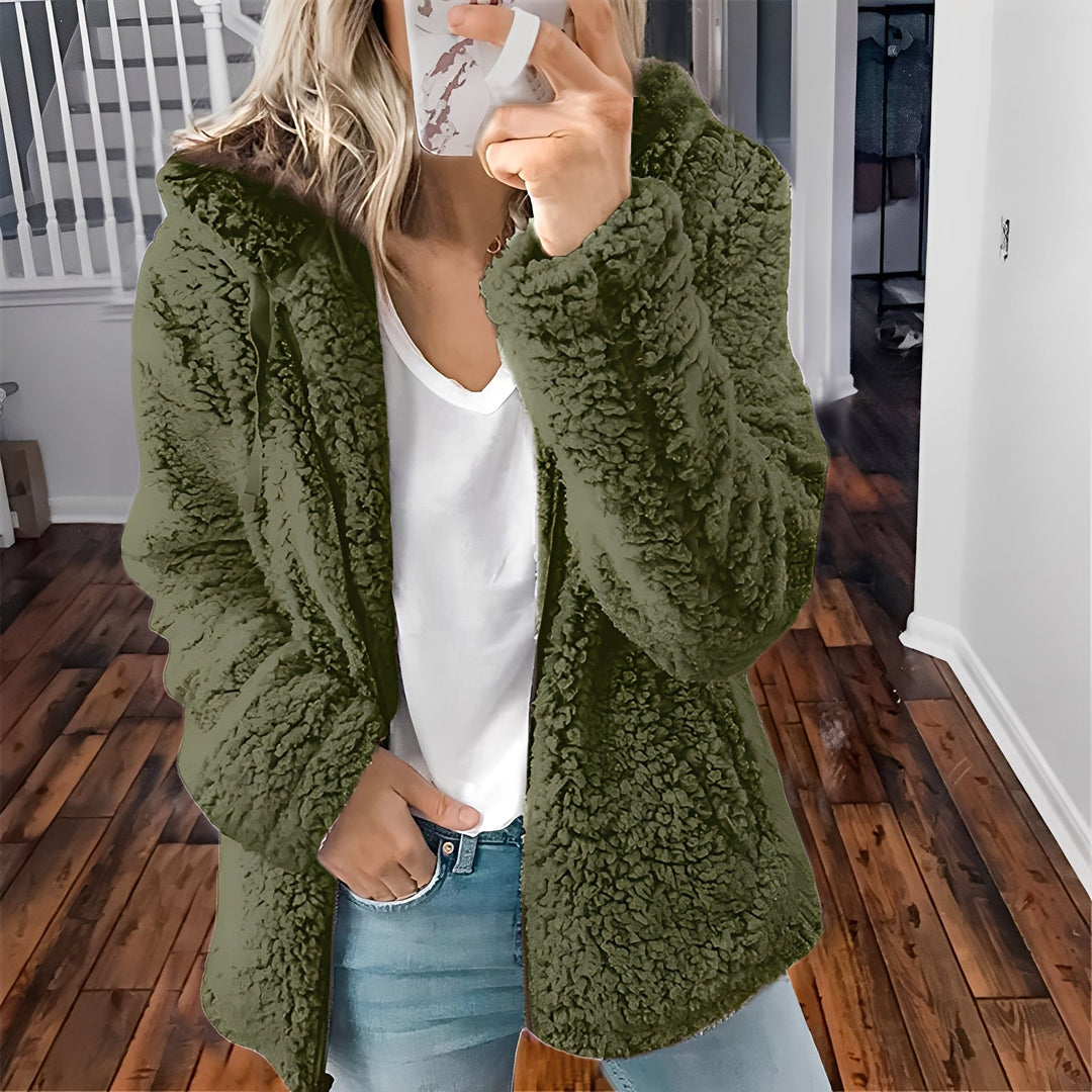 EB | Damen-Kapuzenwolljacke für Wärme