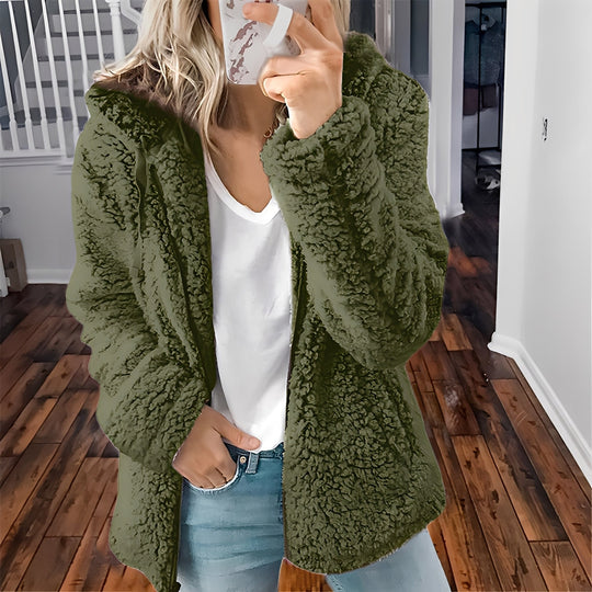 EB | Damen-Kapuzenwolljacke für Wärme