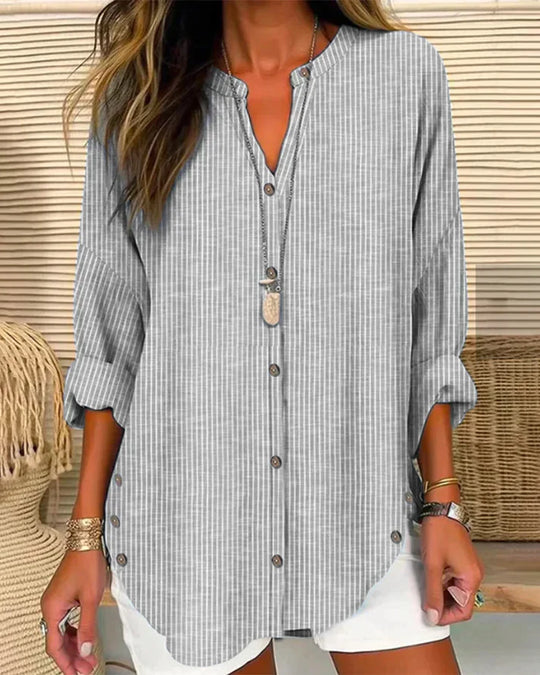 EB | Charm Of Casualness Locker Geschnittene Gestreifte Bluse