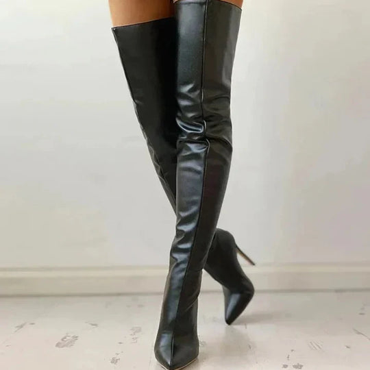 EB | Bequeme Hochhackige Schuhe für Frauen Oberschenkel Hoch