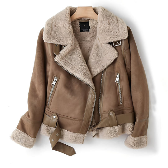 EB | Warme, weiche Lederjacke für Frauen