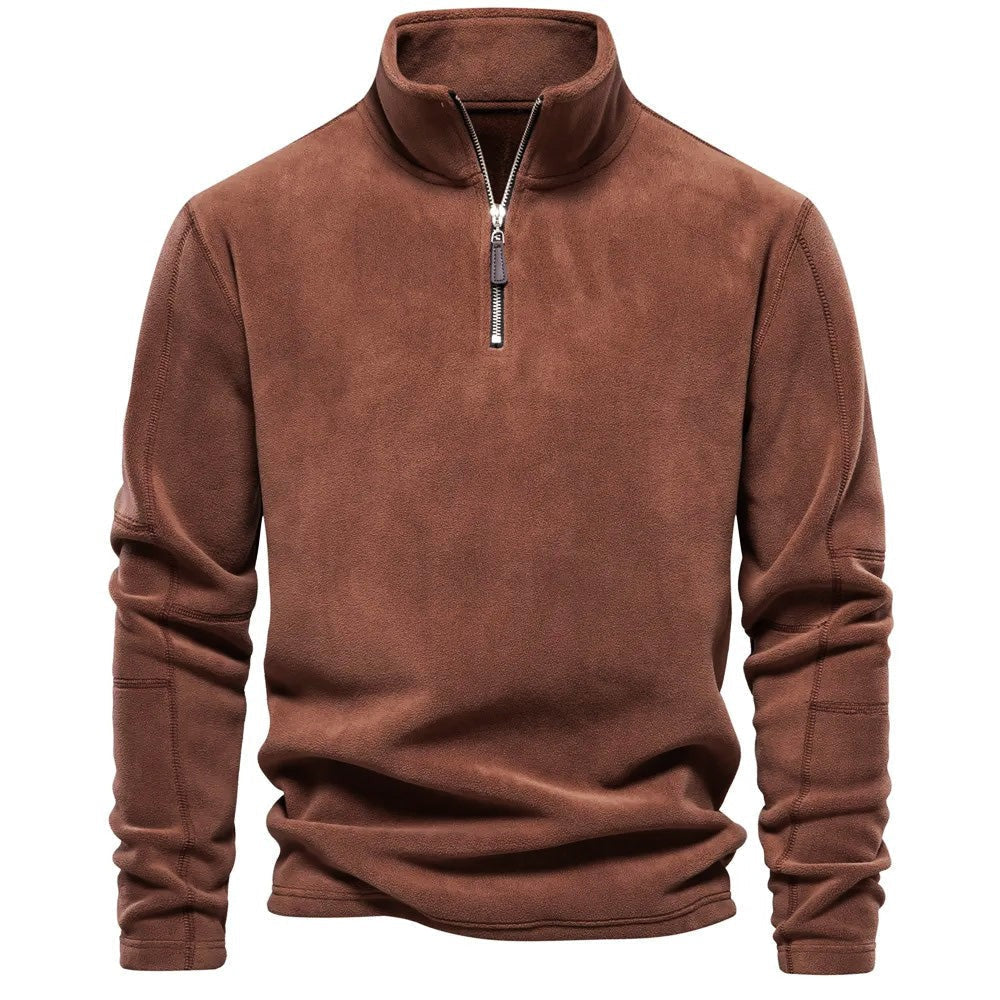 EB | Strickpullover mit Half-Zip Wollmischung Klassisch und Bequem
