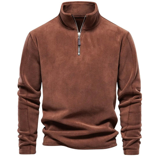 EB | Strickpullover mit Half-Zip Wollmischung Klassisch und Bequem