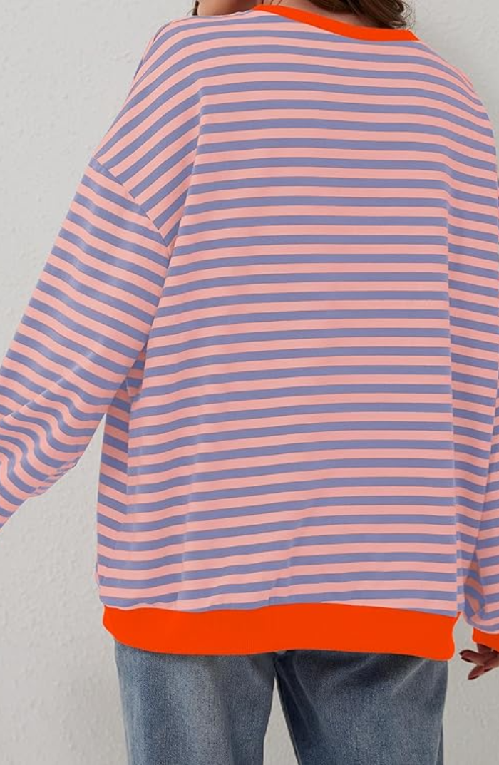 EB | Oversized Gestreiftes Damen Sweatshirt