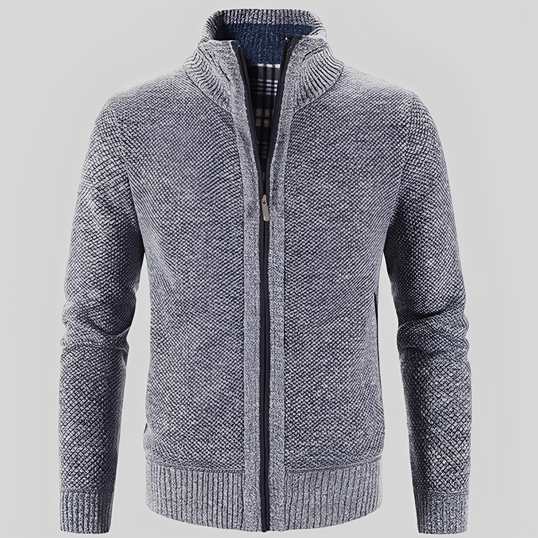EB | Einfacher Cardigan mit Reißverschluss für Herren