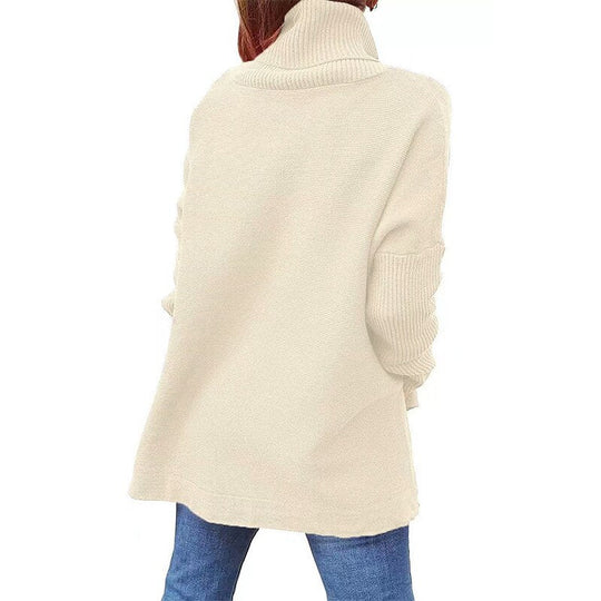 EB | Jumper - Frauen Herbst Bequemer Rollkragenpullover