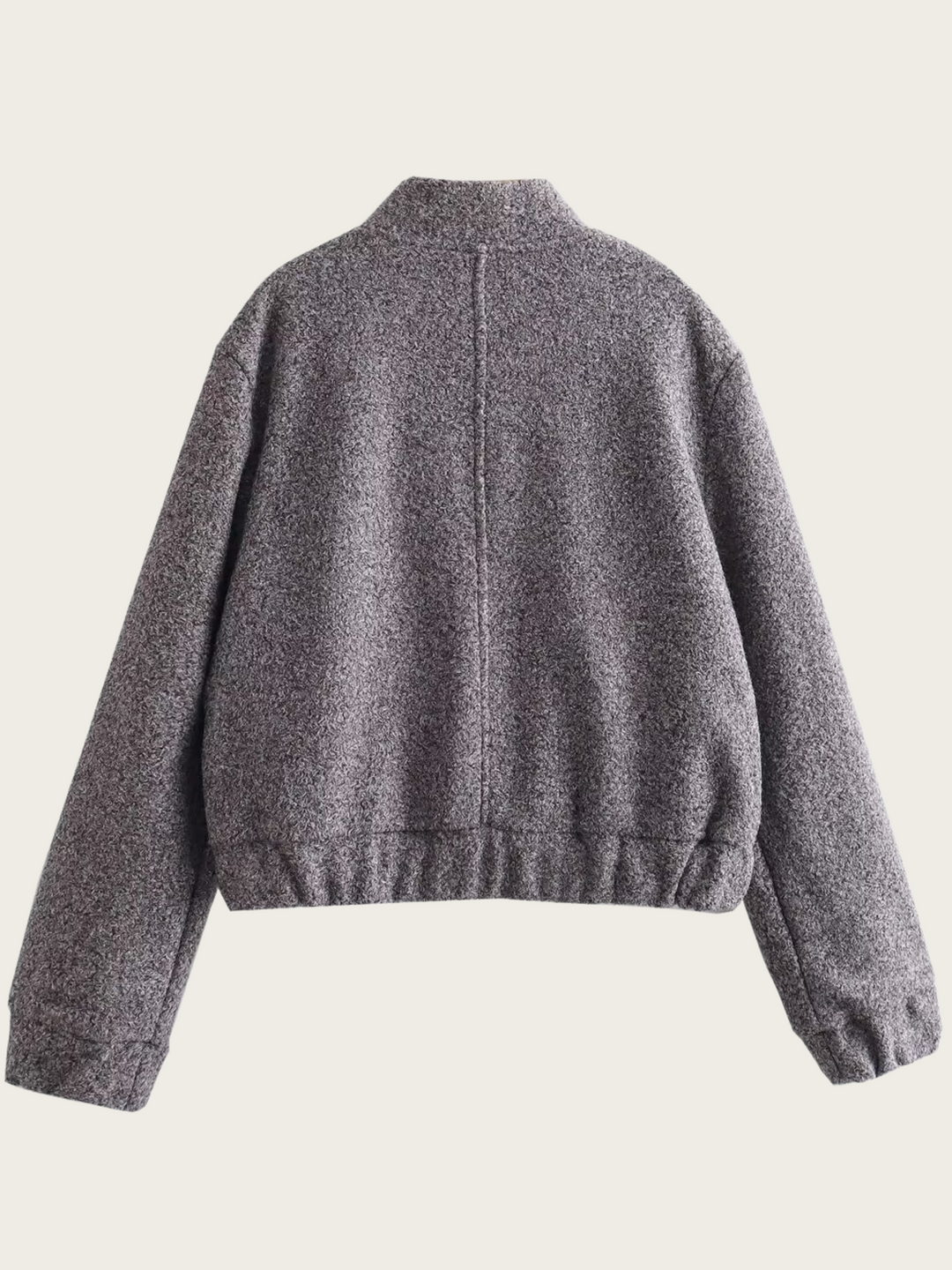 EB | Kurze graue Wolljacke für Frauen Mauwi