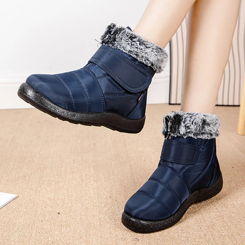 EB | Damen Wasserdichte Stiefel Aus Schlaufenkaninchenfell