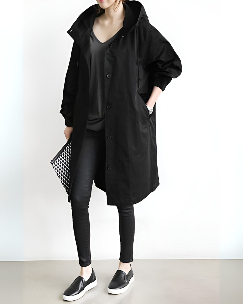 EB | Klassischer Trenchcoat mit Kapuze
