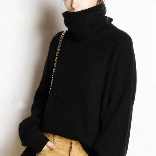 EB | Pullover - Damen Herbst Oversized Polokragen Pullover