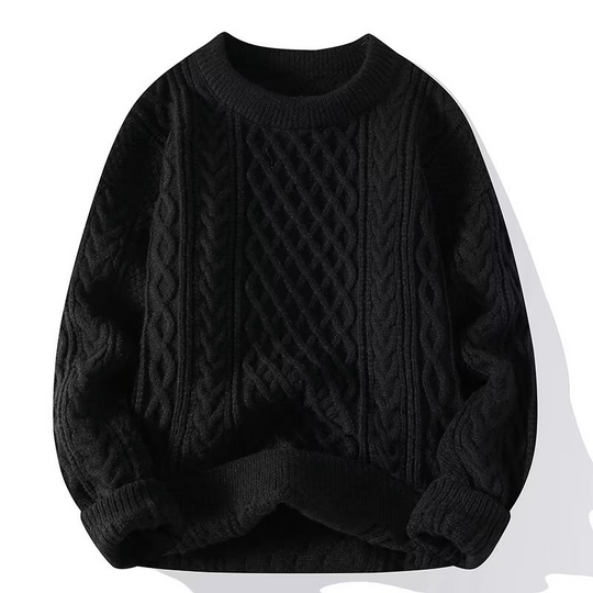 EB | Strickpullover Weiches Kabelstrick Rundhals Langarm Bequeme Passform