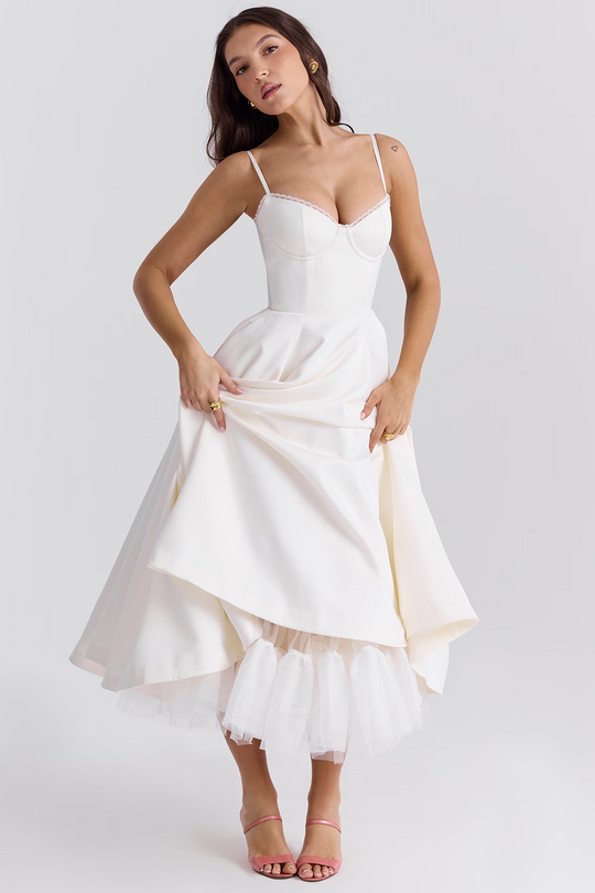 EB | Elegantes Schlankmachendes Kleid Für Damen