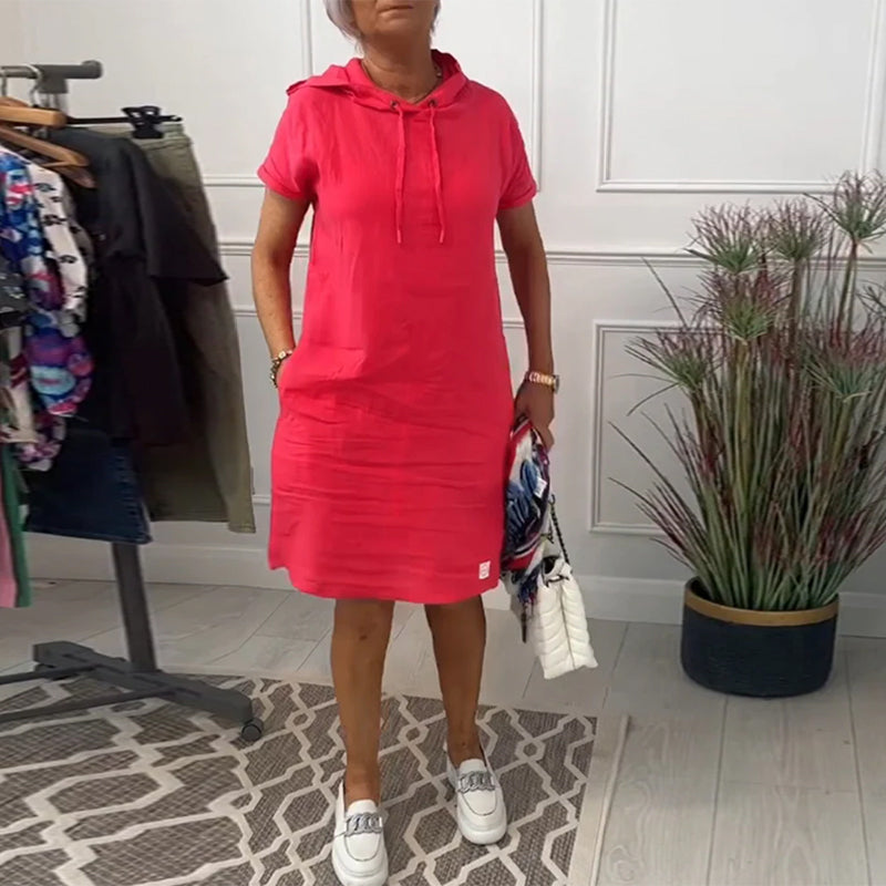 EB | Kurzärmliges Freizeitkleid mit Kapuze
