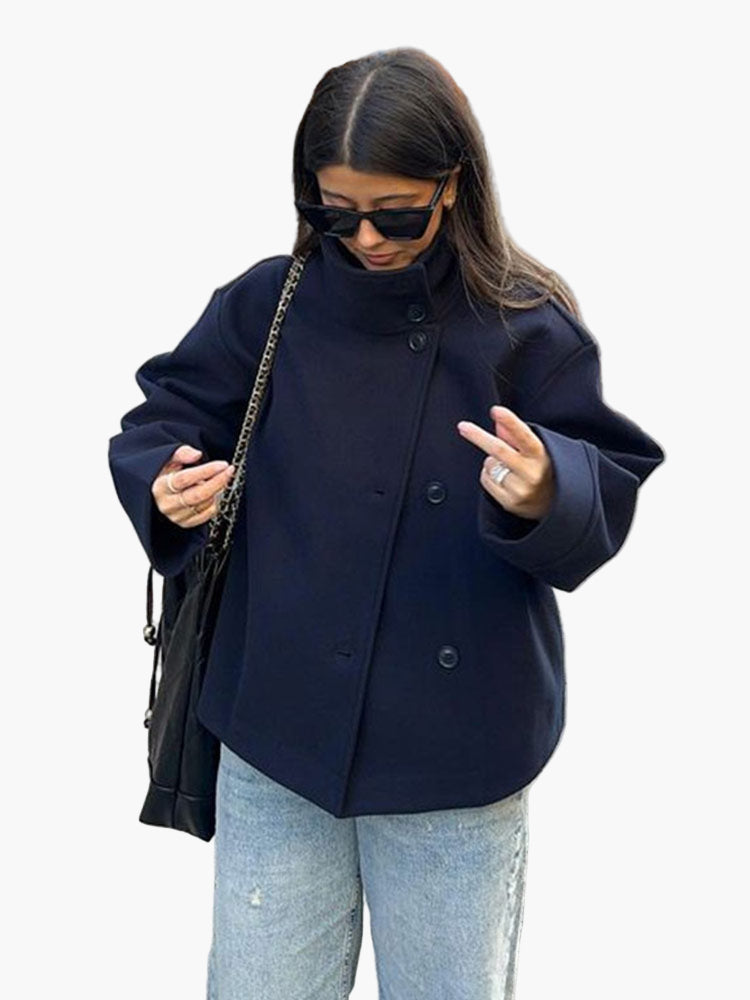 EB | Kurze Double-Breasted Übergangsjacke - Moderner City-Look für Alltag und Büro