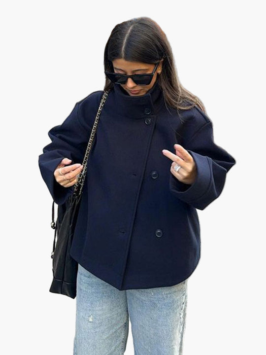 EB | Kurze Double-Breasted Übergangsjacke - Moderner City-Look für Alltag und Büro