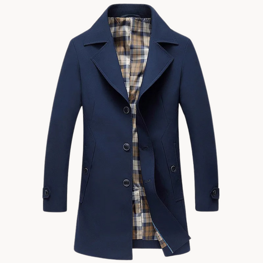 EB | nachhaltiger winddichter Herren-Trenchcoat mit Design