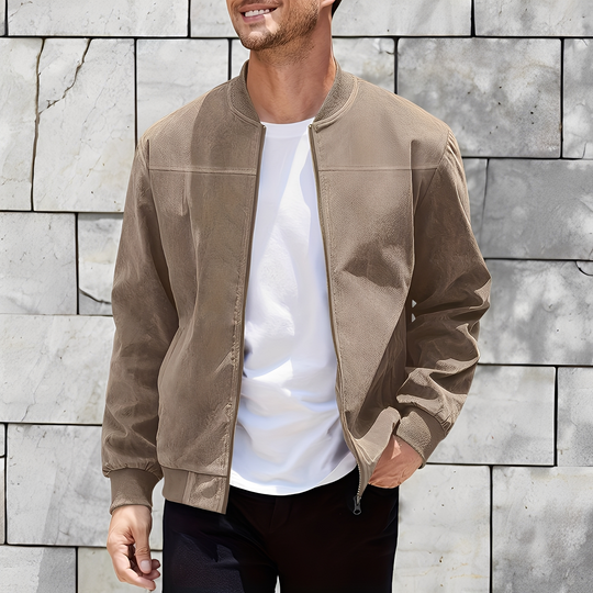 EB | Klassische, stilvolle Wildlederjacke für Männer