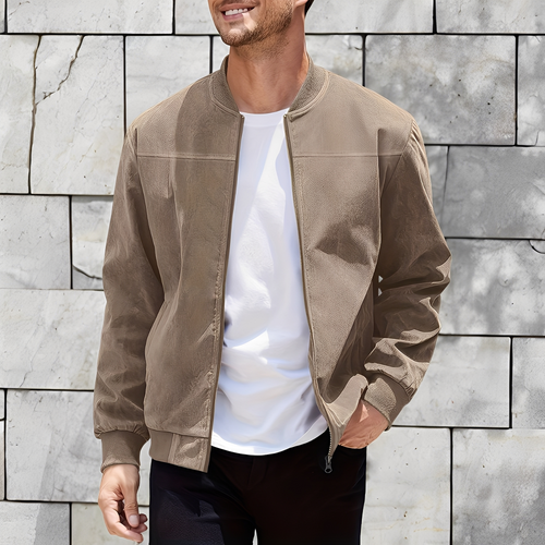 EB | Klassische, stilvolle Wildlederjacke für Männer