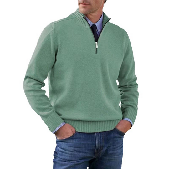 EB | Herrenpullover Mit Halbem Reißverschluss